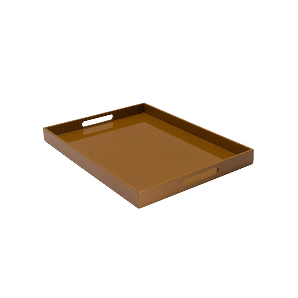 Lux Rectangular Lacquer Tray with Handles