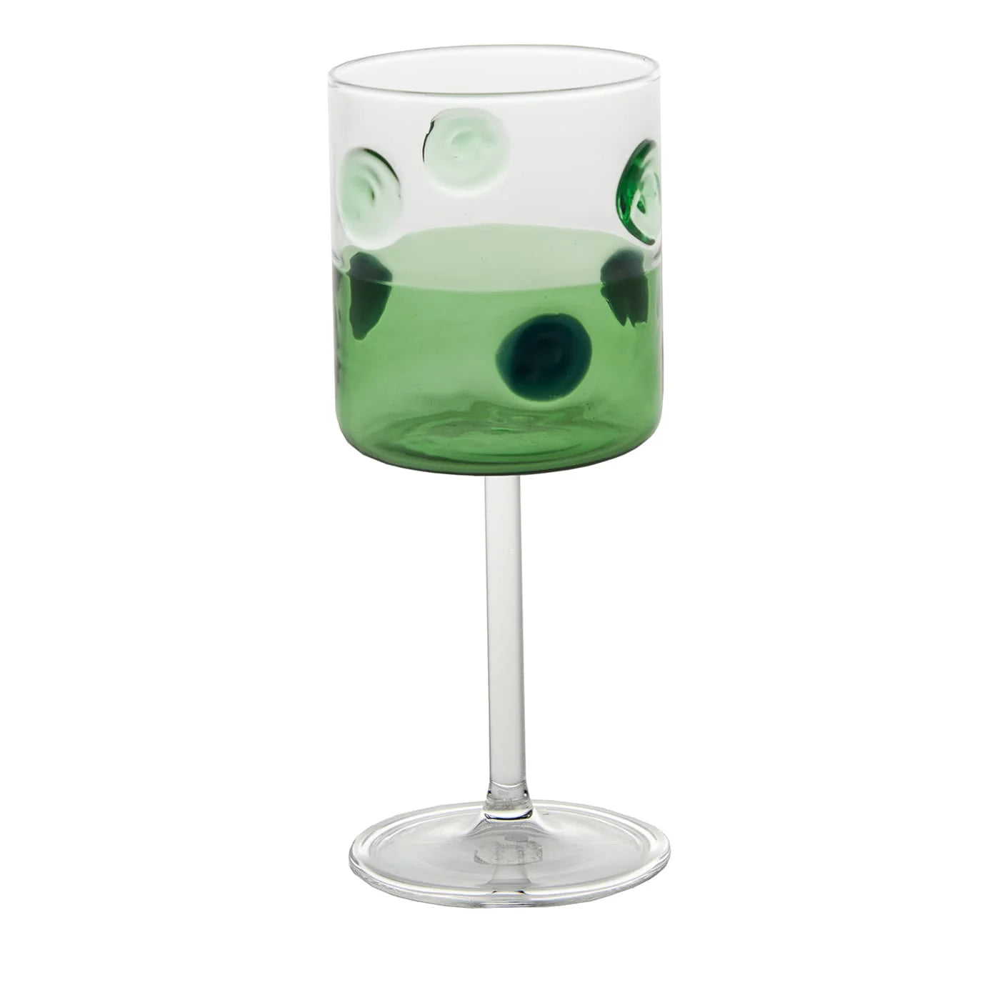Mezzo & Mezzo Bolle Green Goblet