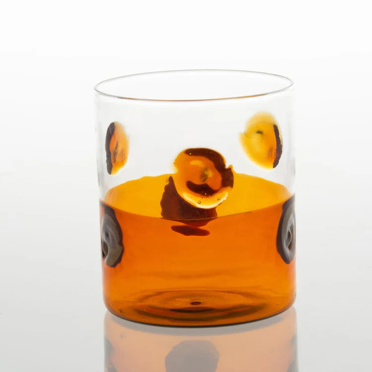 Mezzo & Mezzo Bolle Amber Glass