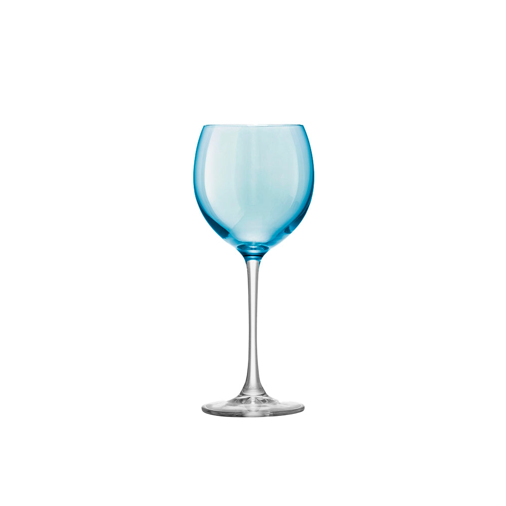 Polka Wine Glass Metallics Assorted Set Of 4