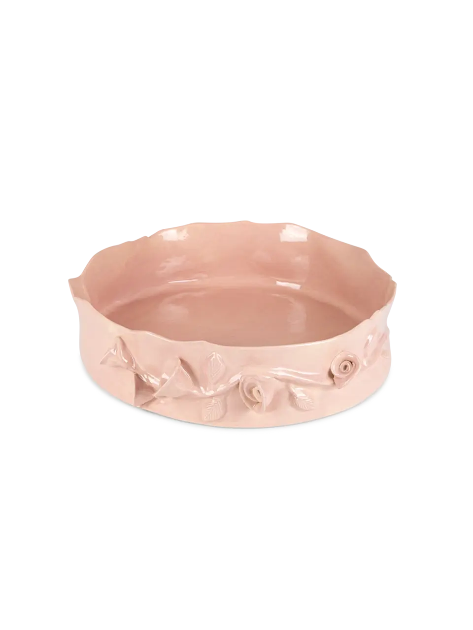 Flower Crafted Round Dish