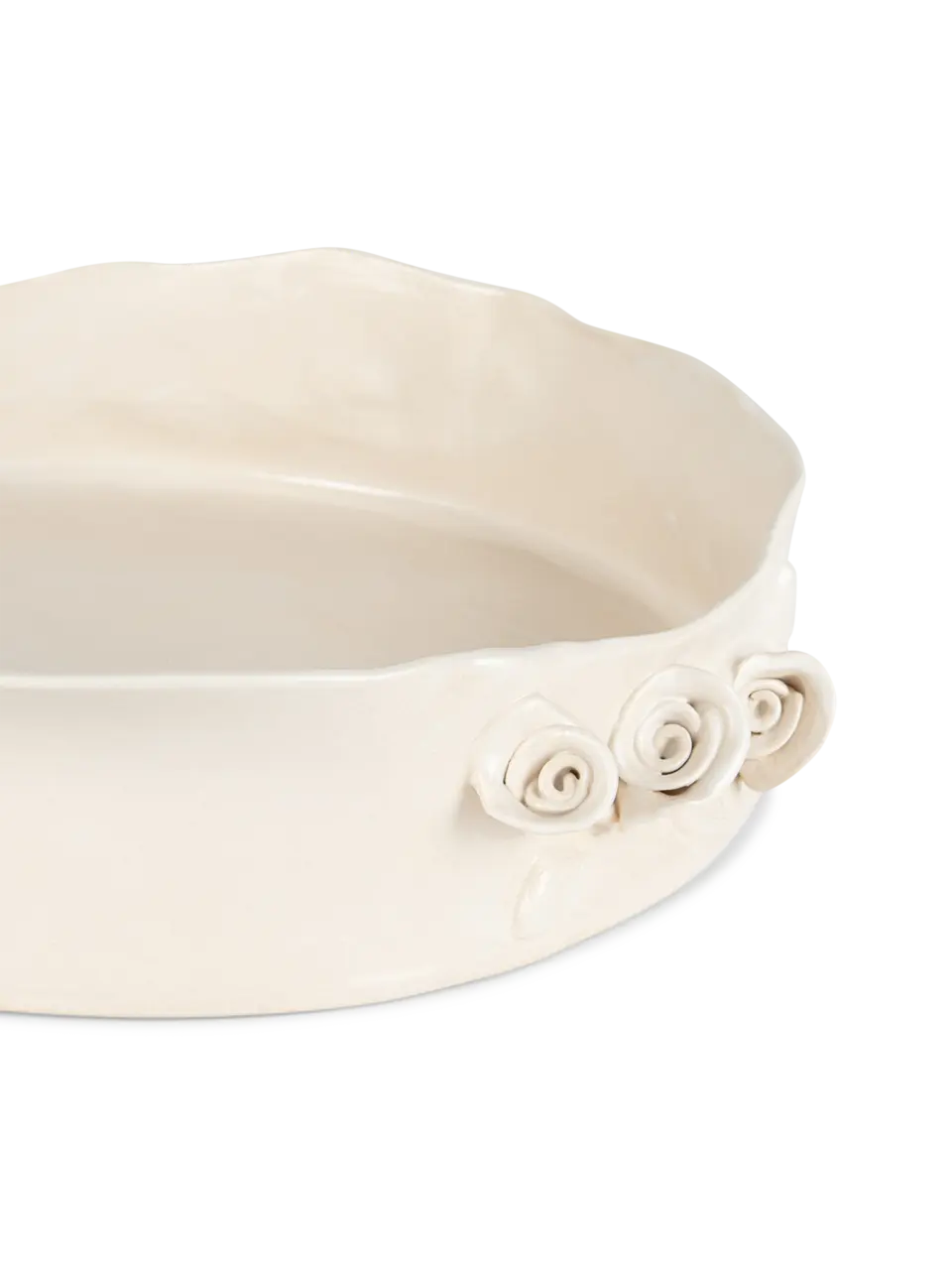 Flower Crafted Round Dish