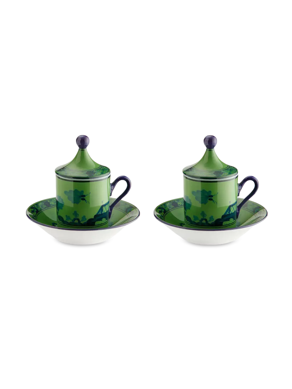 Oriente Italy Malachite Tete A Tete Coffee Set