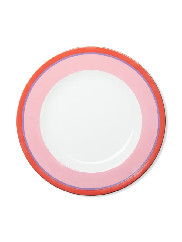 Rainbow Rosa Dinner Plates
