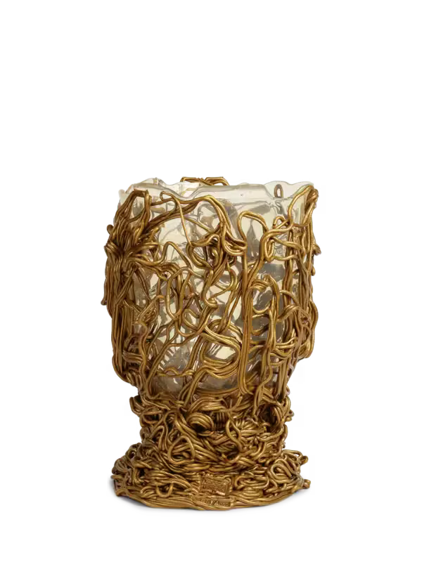 Fish Design Vase - Golden