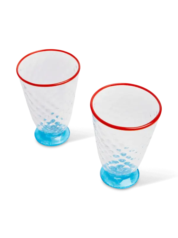 Set Of 2 Quilted Quilted Glasses