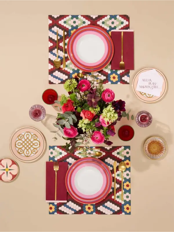 Rainbow Rosa Soup Plates