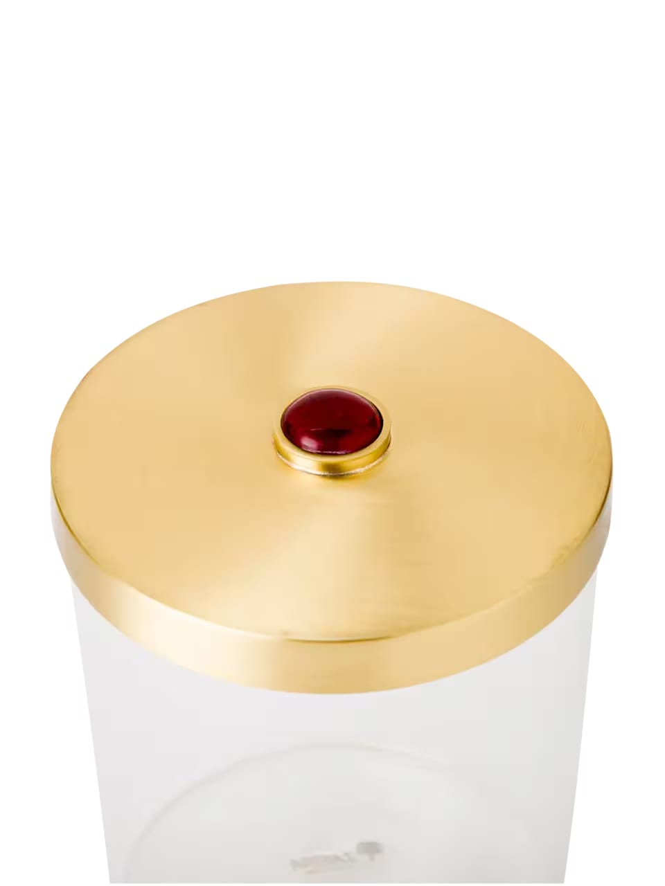 Slanted Red Stone Large Candy Jar