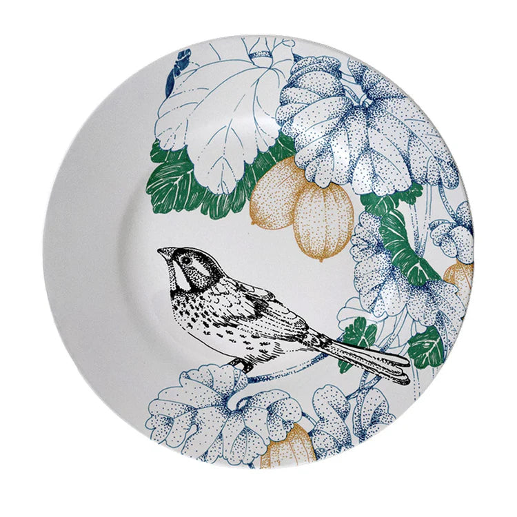 Bird Song Set of 2 Polychrome Bread Plates #2
