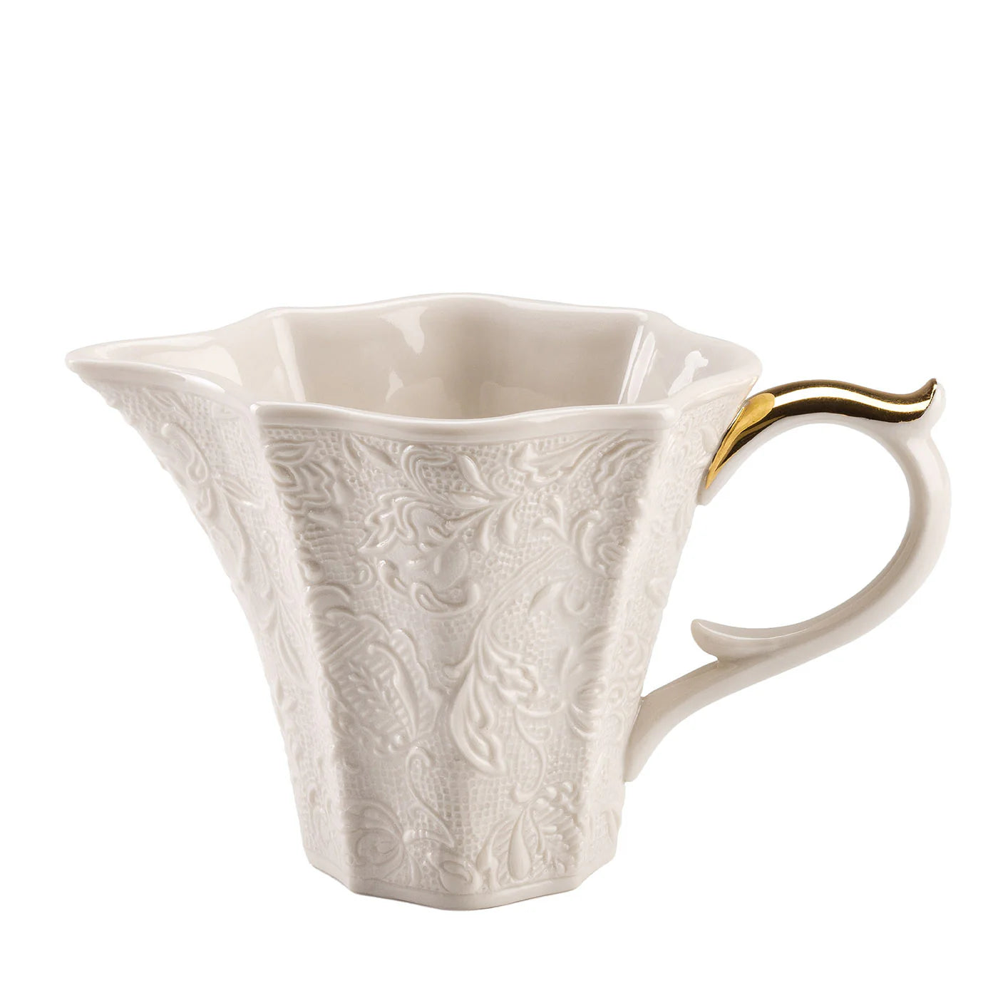 Damasco White & Gold Milk Jug