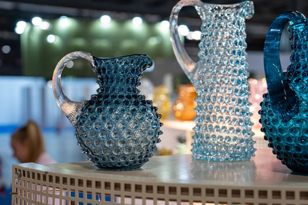 Underlay Blue Smoke Hobnail Jug