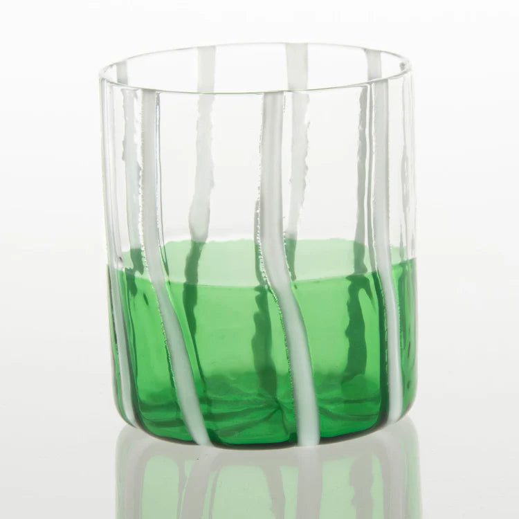 Green & Transparent Mezzo & Mezzo Glass