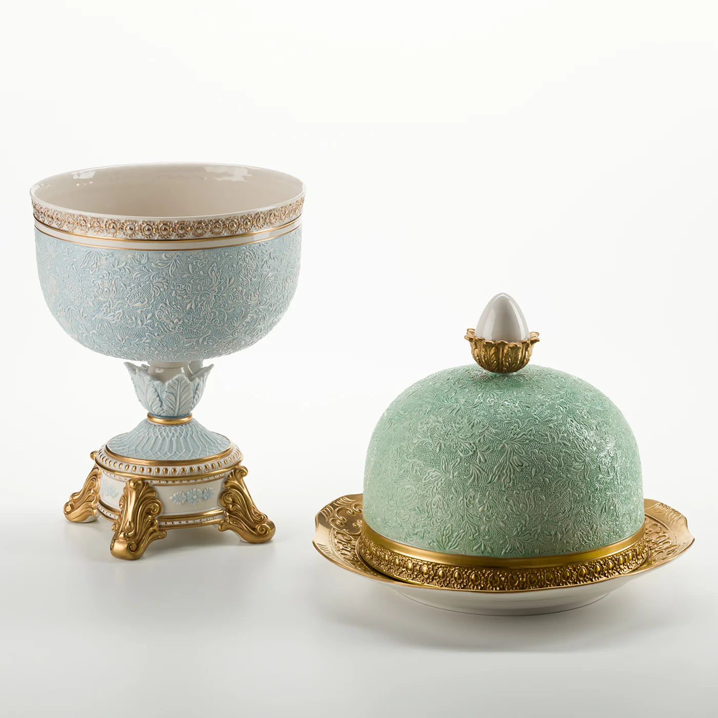 Gloria Plate with Damasco Cloche