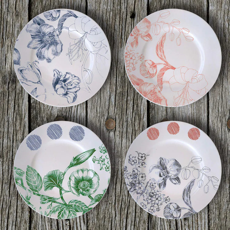 Marie Antoinette Set of 4 Bread Plates
