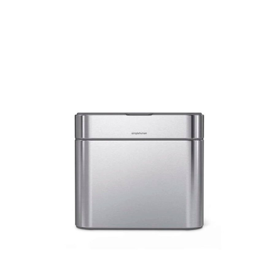 simplehuman Compost CaddySilver rectangular container with brand logo