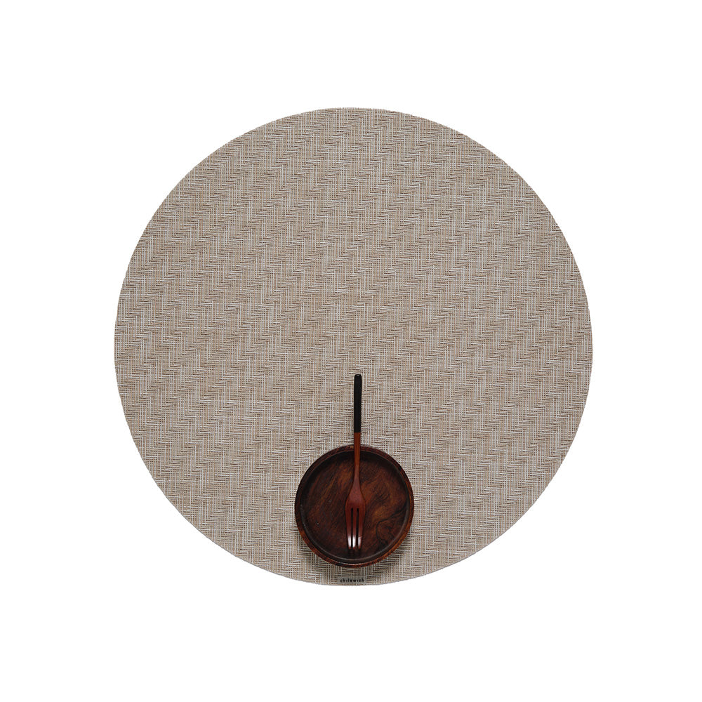 Foxtail Round Placemat, Ecru
