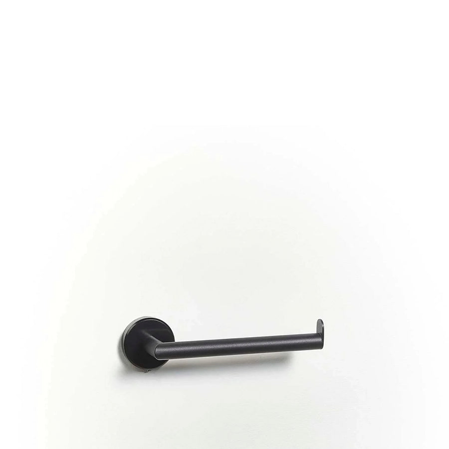 Black wall hook on a white background