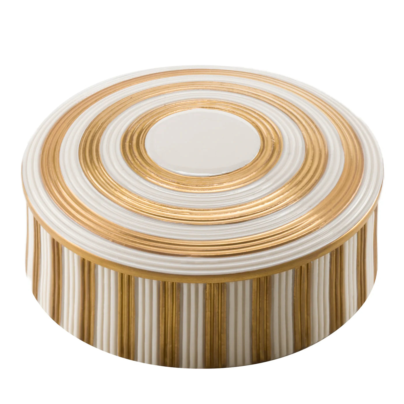 Gold Stripes Belle Epoque Round Box