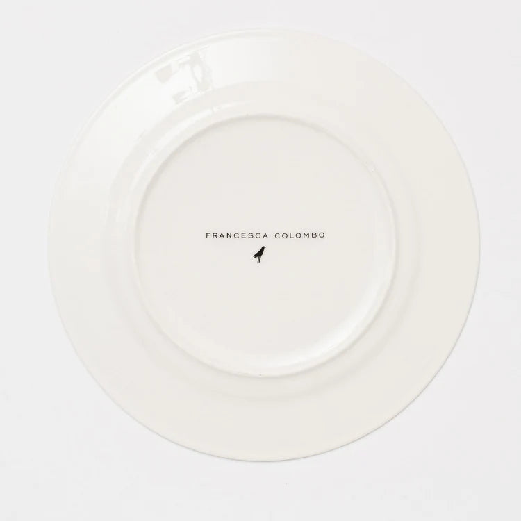 Marie Antoinette Black and Red Dinner Plate
