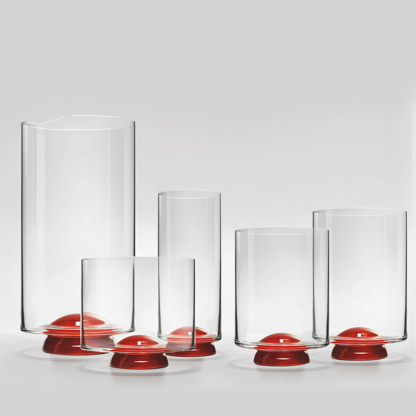 Dot Red Whisky Glass
