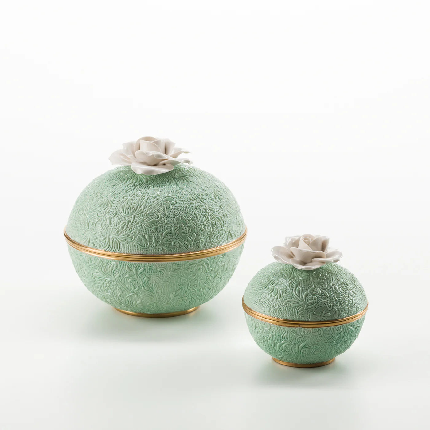 Damask Large Box with Rose