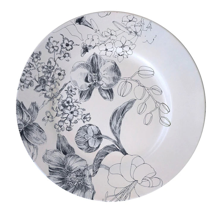 Marie Antoinette Black Dessert Plate