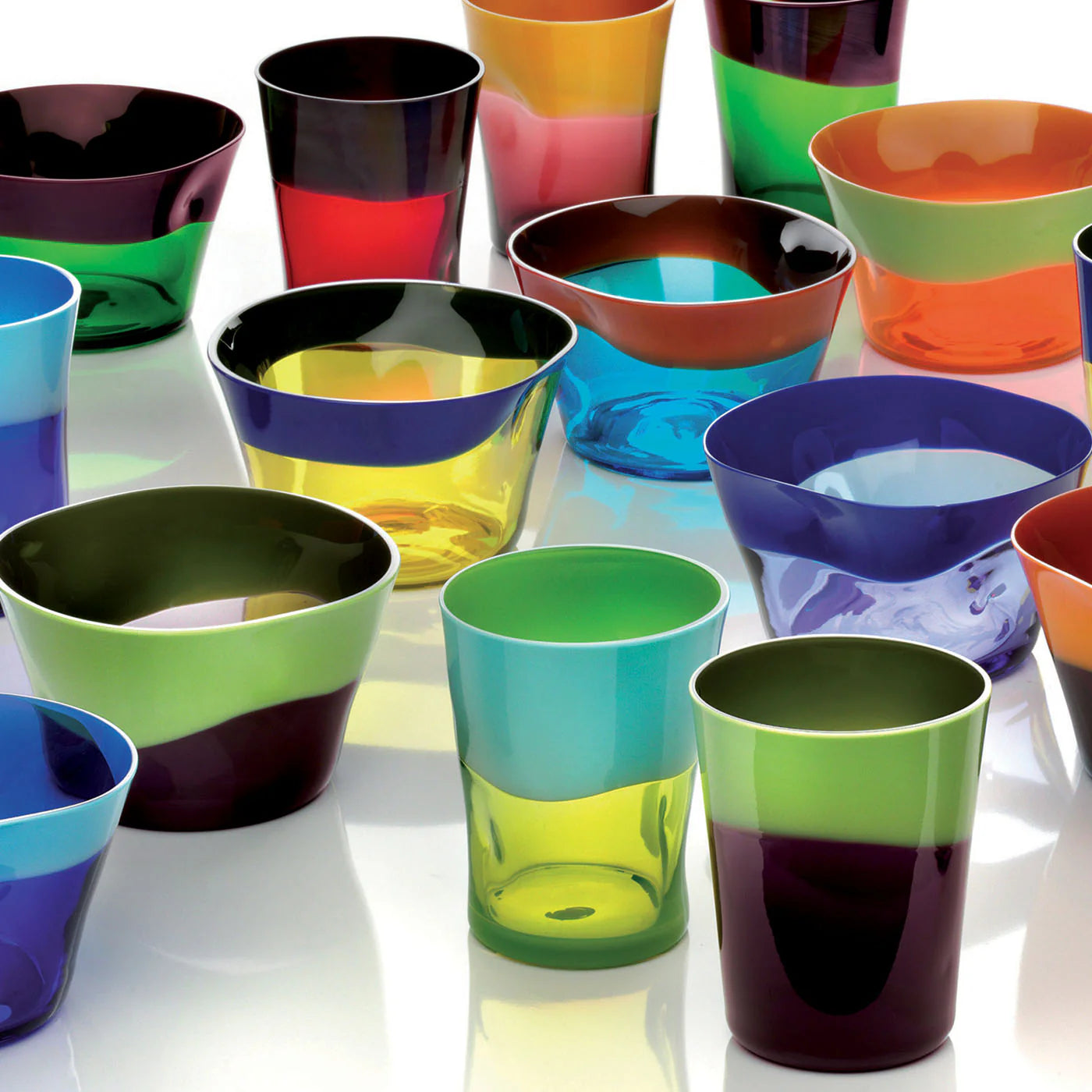 Blue & Lime-Green Glass