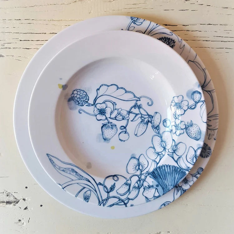 Blue Summer soup plate #2