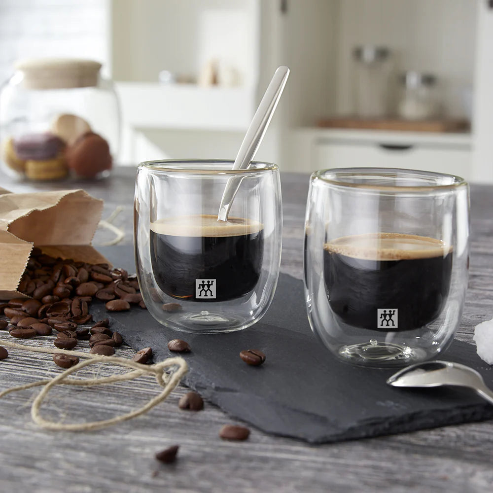 Double Wall Espresso Glasses 80ml, Set of 2