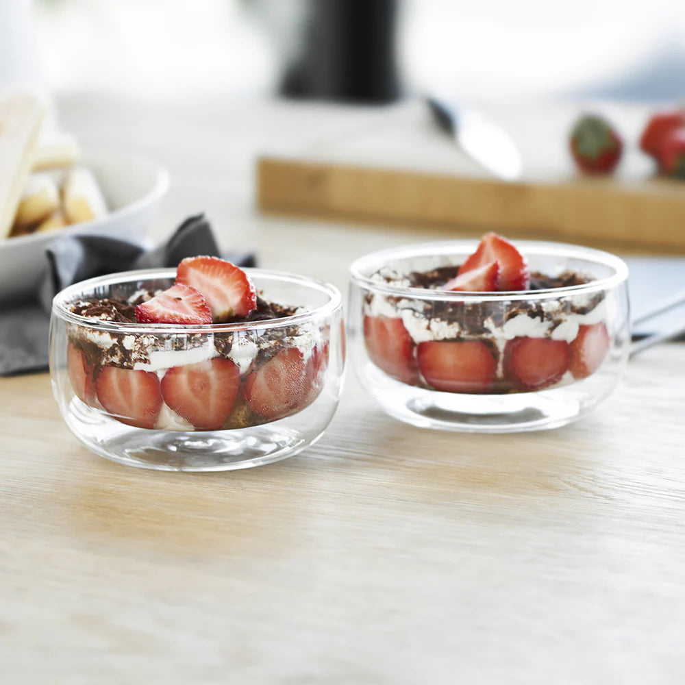 Double Wall Dessert Bowls, Set of 2