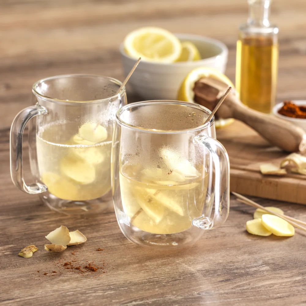 Double Wall Mugs 350ml, Set of 2