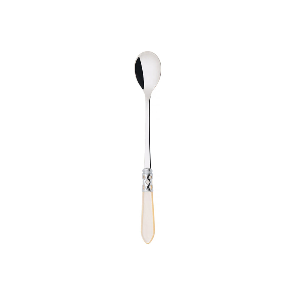Bugatti Aladdin Chromed Ring Long Drink Spoons Ivory, Set of 6