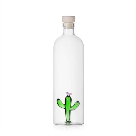 Bottle with green Cactus