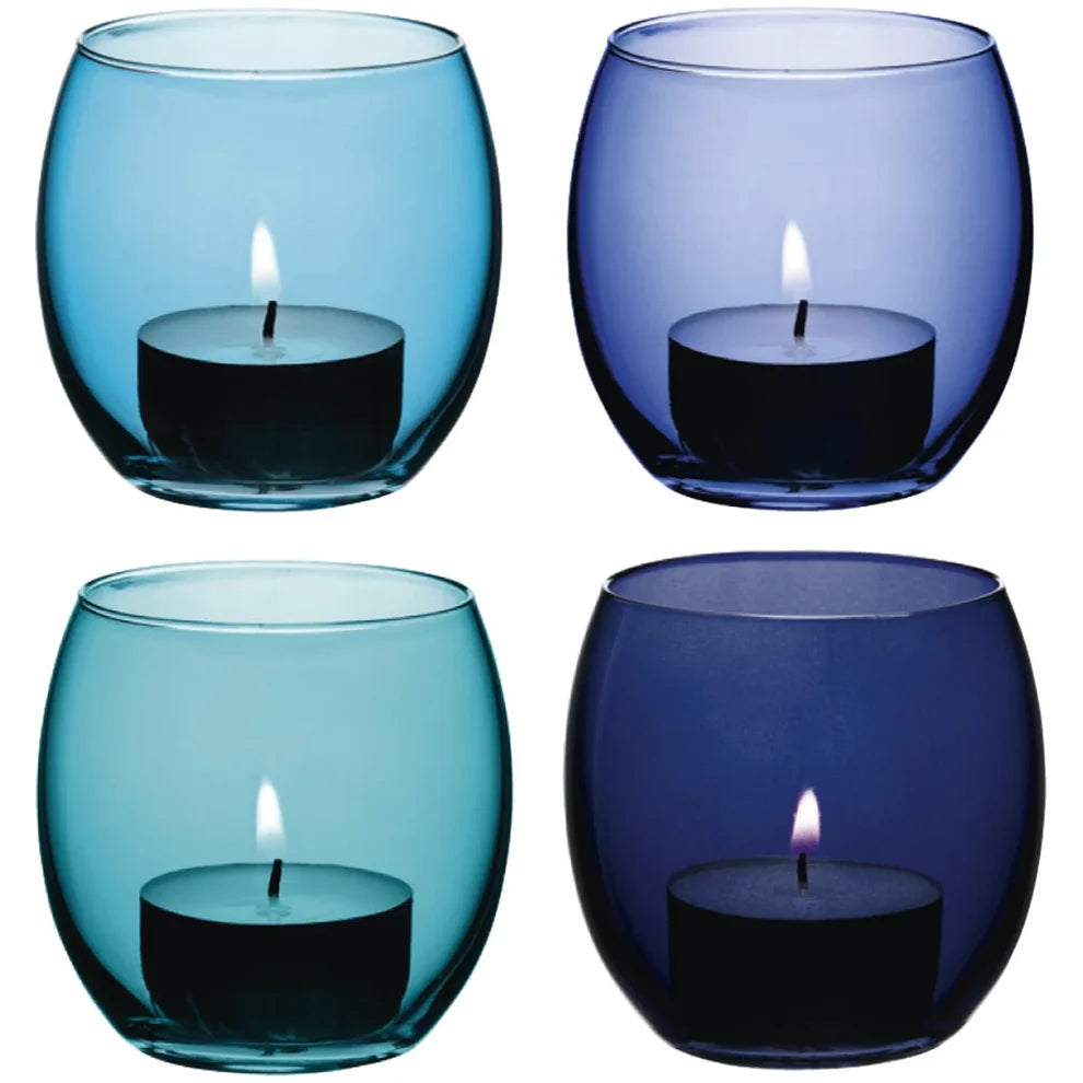Coro Tealight Holder Lagoon Assorted set of 4