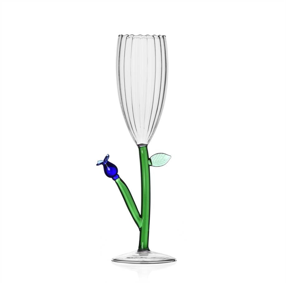 Optical Flute Glass - Flower
