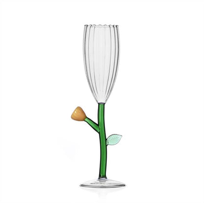 Optical Flute Glass - Flower