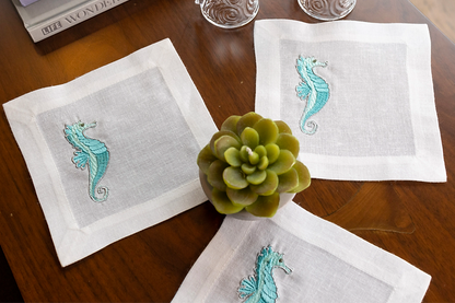 Cavallo Linen Coasters Set of 4