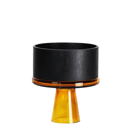 Wooden Bowl & Glass Stand M