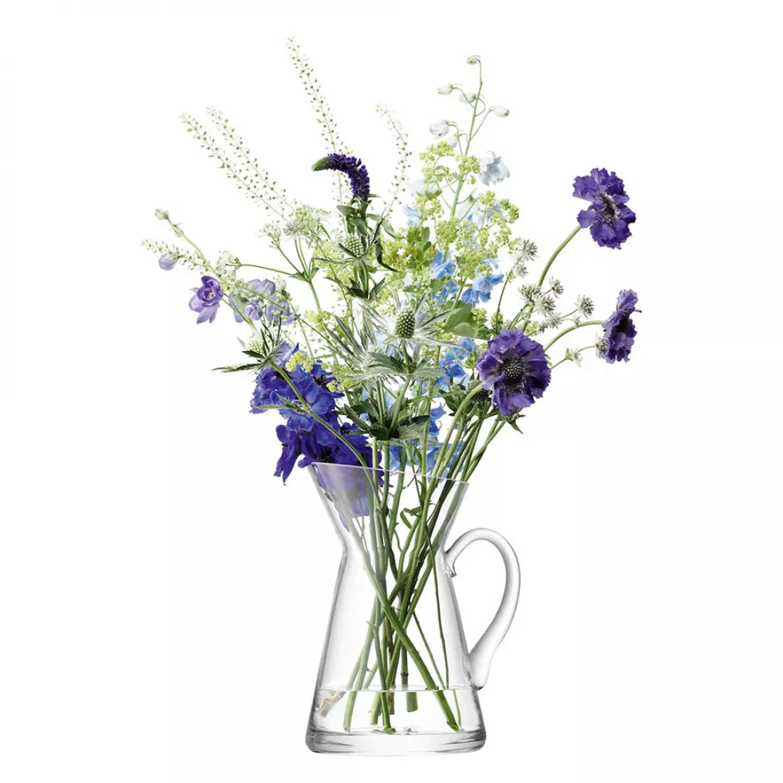 Flower Jug Vase H26cm Clear