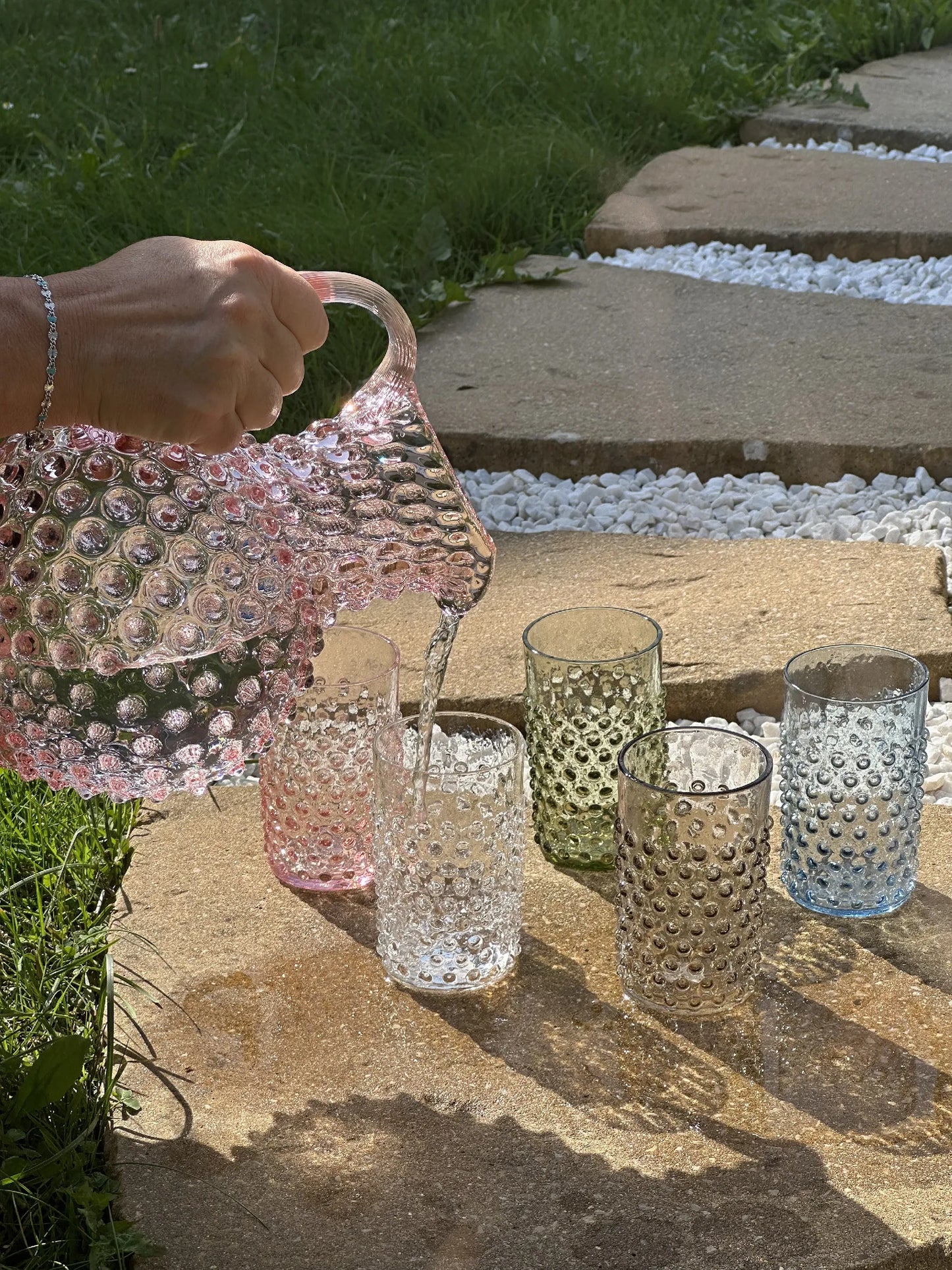 Paris Hobnail Jug 2L Rosa