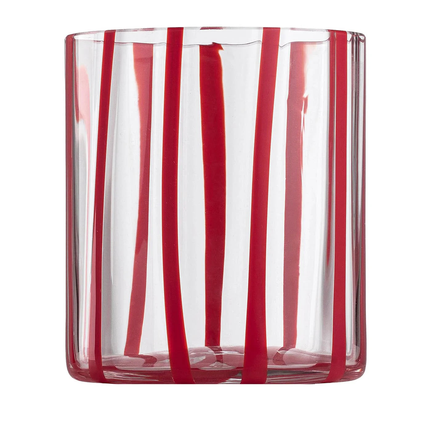Cyrcus Striped  Murano Glass Tumbler Glass