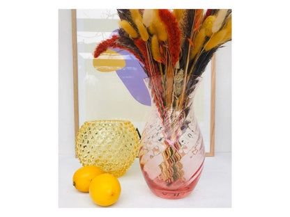 Hobnail Globe Vase 18 cm Citron