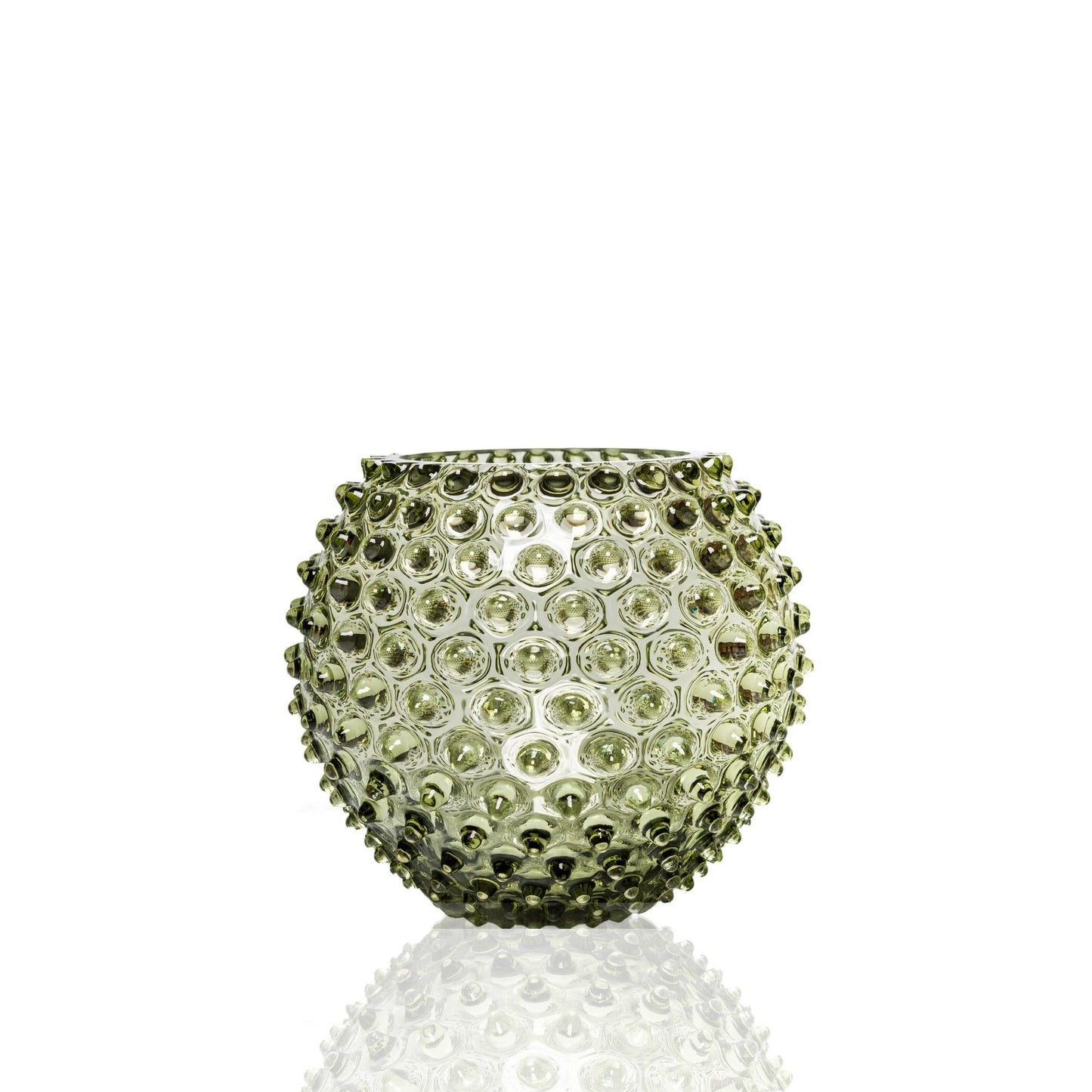 Hobnail Globe Vase 18 cm Olivegreen