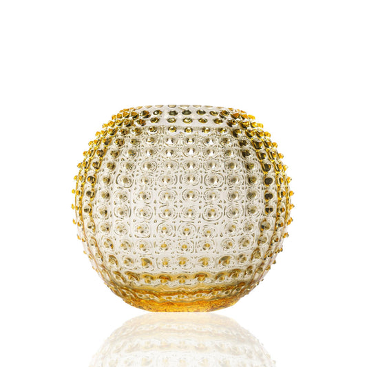 Hobnail Globe Vase 24 cm Citron