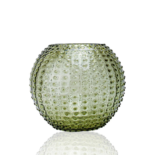 Hobnail Globe Vase 24 cm Olivegreen