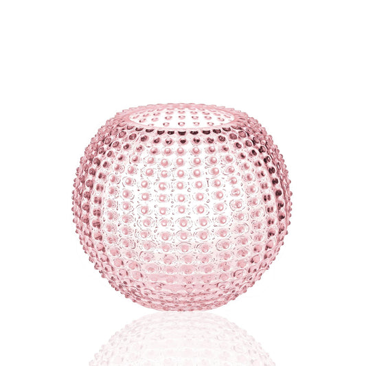 Hobnail Globe Vase 24 cm Rosa