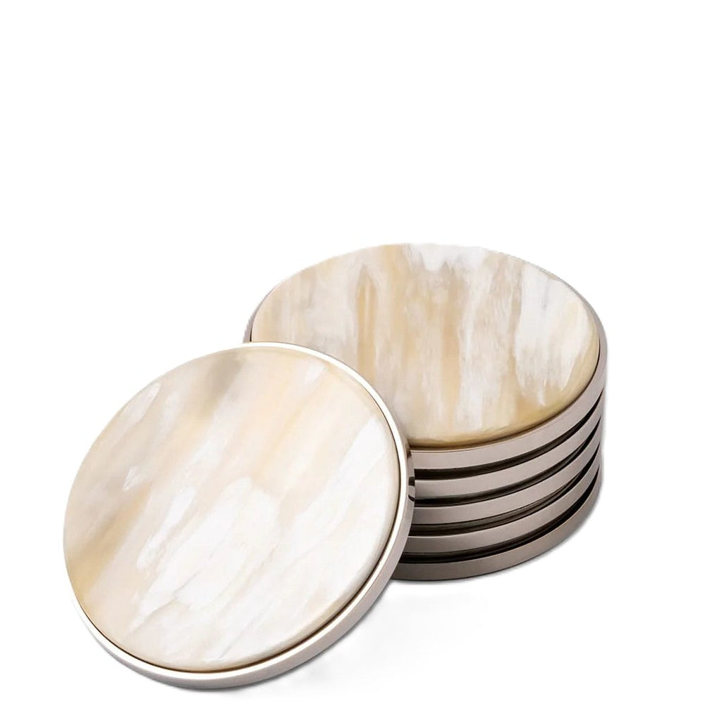 Natural Horn Coasters 6 pcs