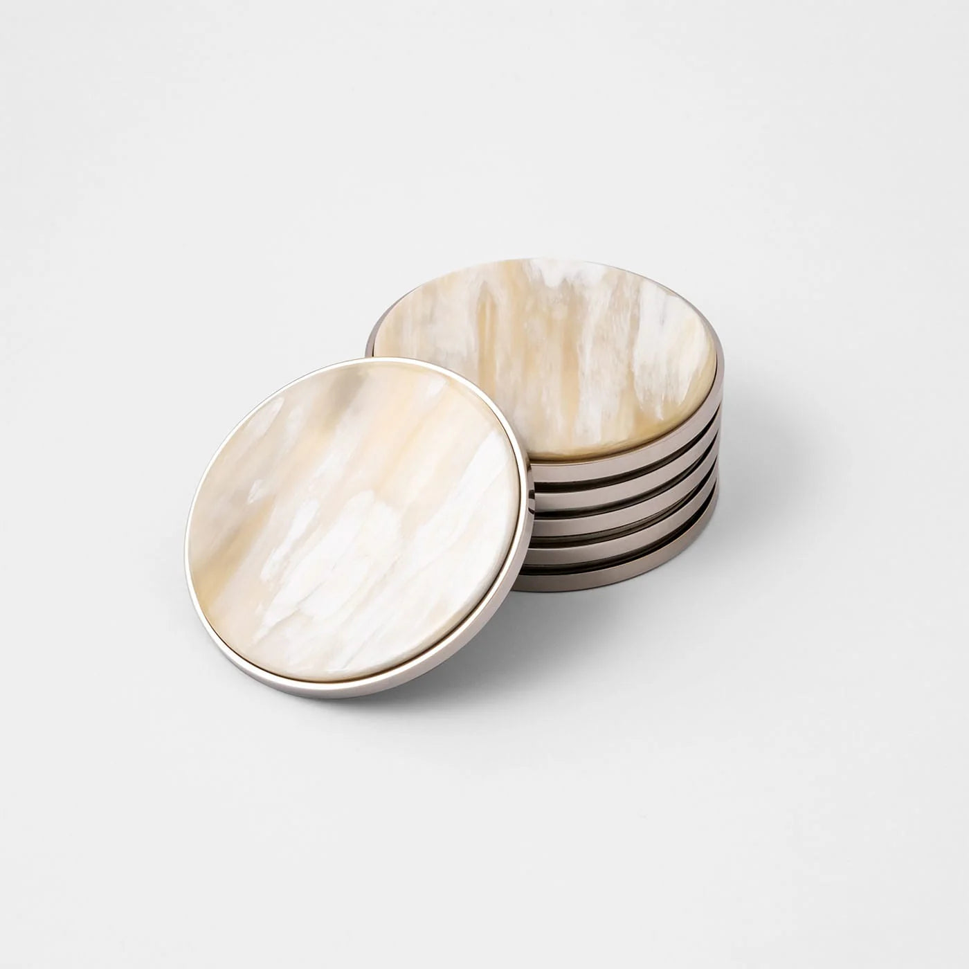 Natural Horn Coasters 6 pcs