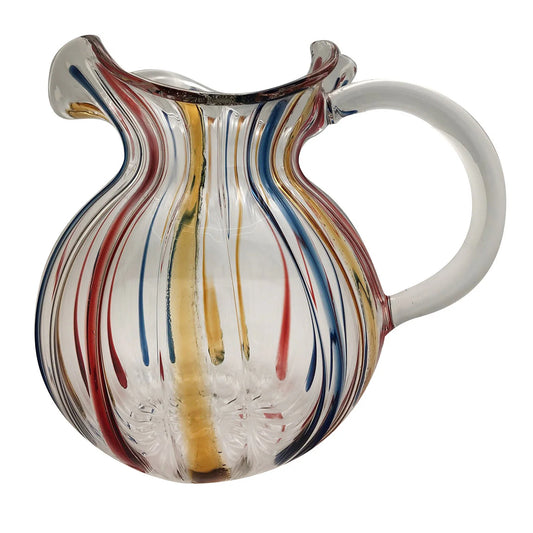 Torcello De Medici Multicolor Striped Pitcher