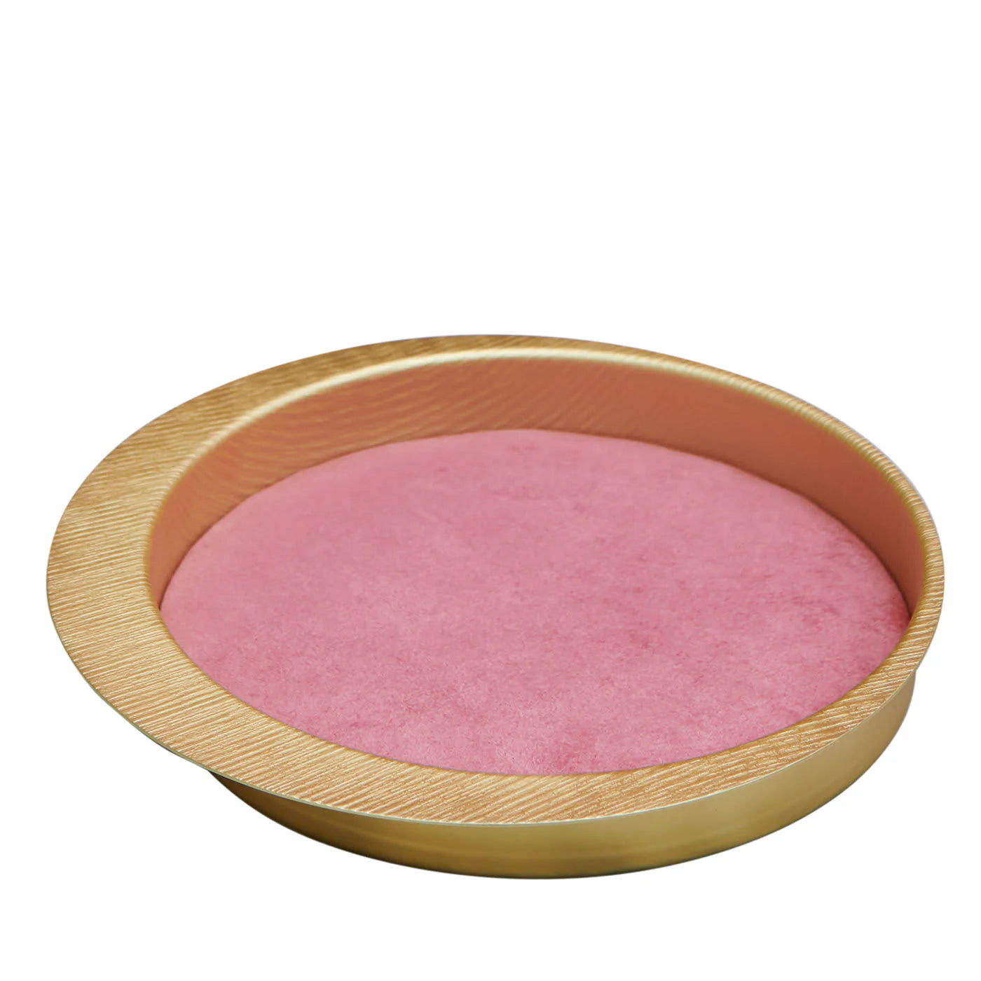 Firenze Round Gold and Pink Empty Pocket Tray
